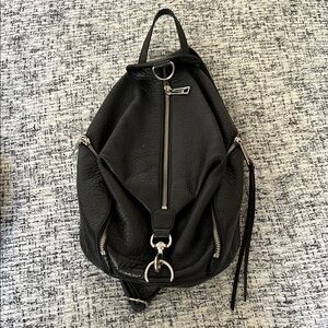 Black Leather Backpack